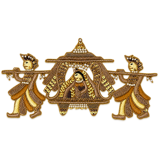 Designer Doli Zardozi Embroidered Applique Patch with Pearl