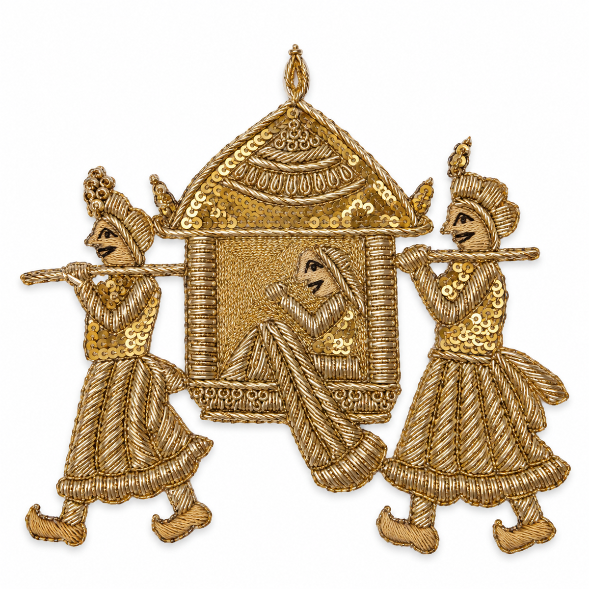 Traditional Indian Doli Zardozi Applique for Ethnic Wear