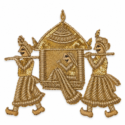 Traditional Indian Doli Zardozi Applique for Ethnic Wear