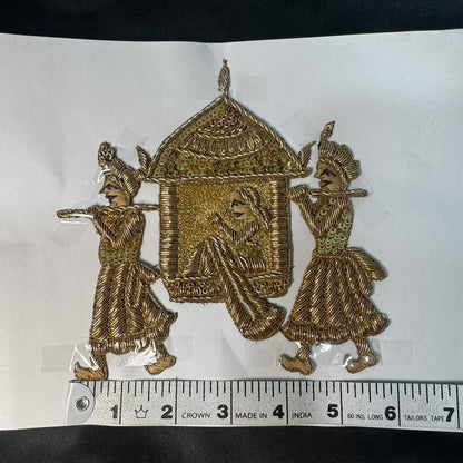Traditional Indian Doli Zardozi Applique for Ethnic Wear