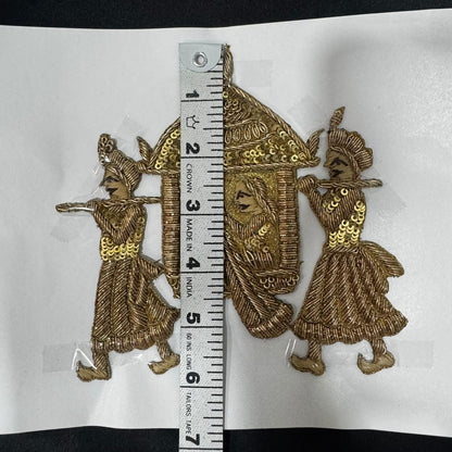 Traditional Indian Doli Zardozi Applique for Ethnic Wear