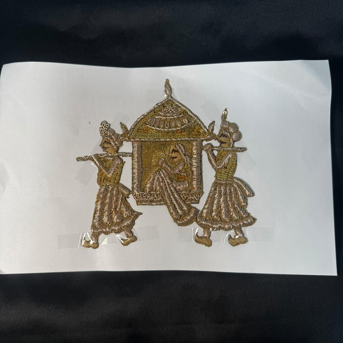 Traditional Indian Doli Zardozi Applique for Ethnic Wear