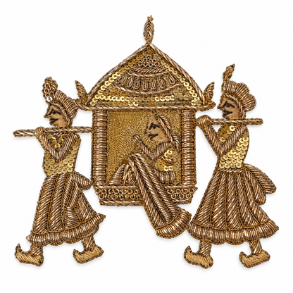 Traditional Indian Doli Zardozi Applique for Ethnic Wear