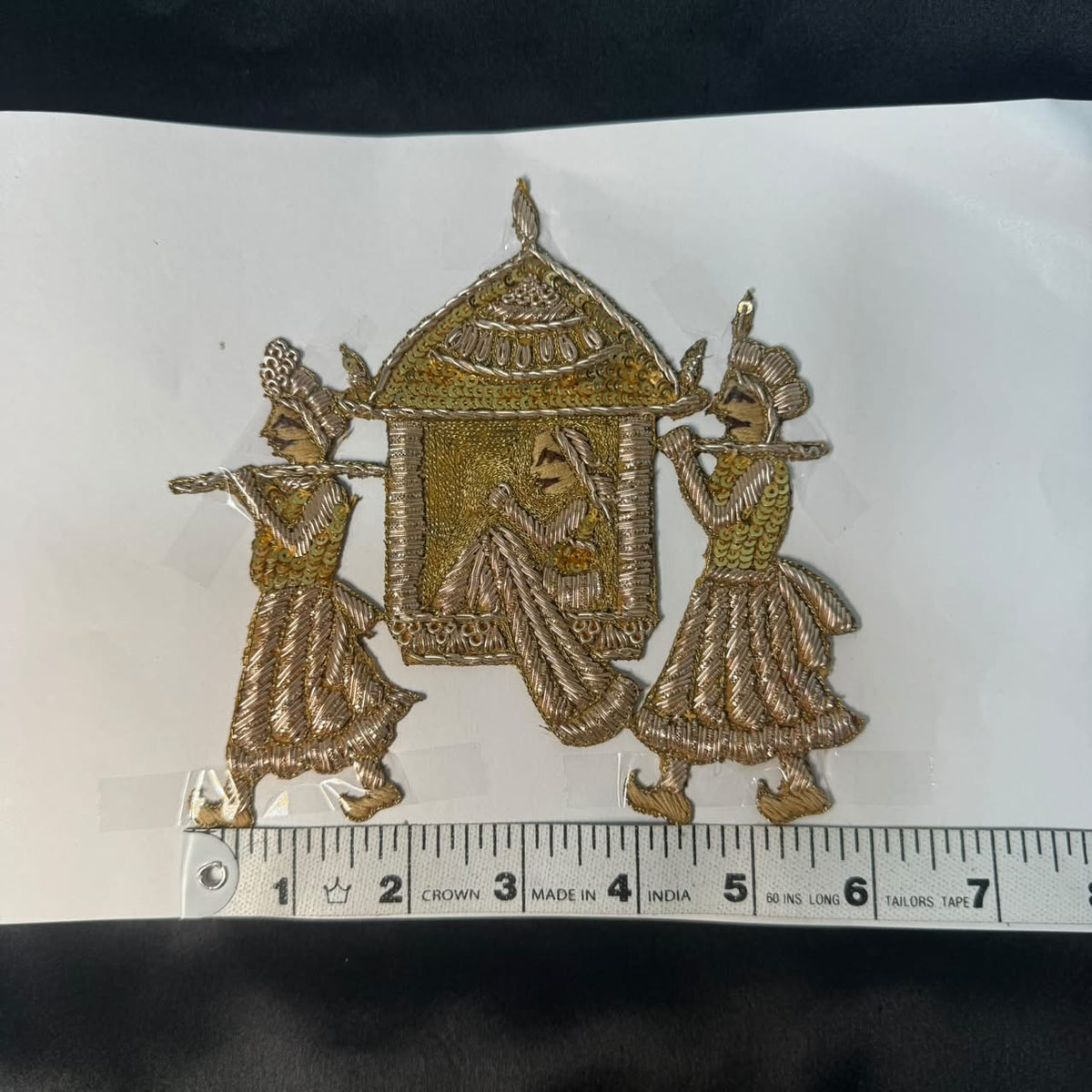 Traditional Indian Doli Zardozi Applique for Ethnic Wear