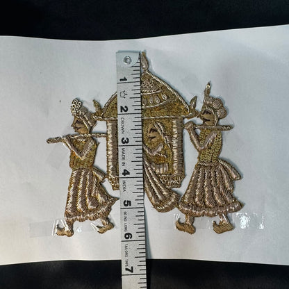 Traditional Indian Doli Zardozi Applique for Ethnic Wear