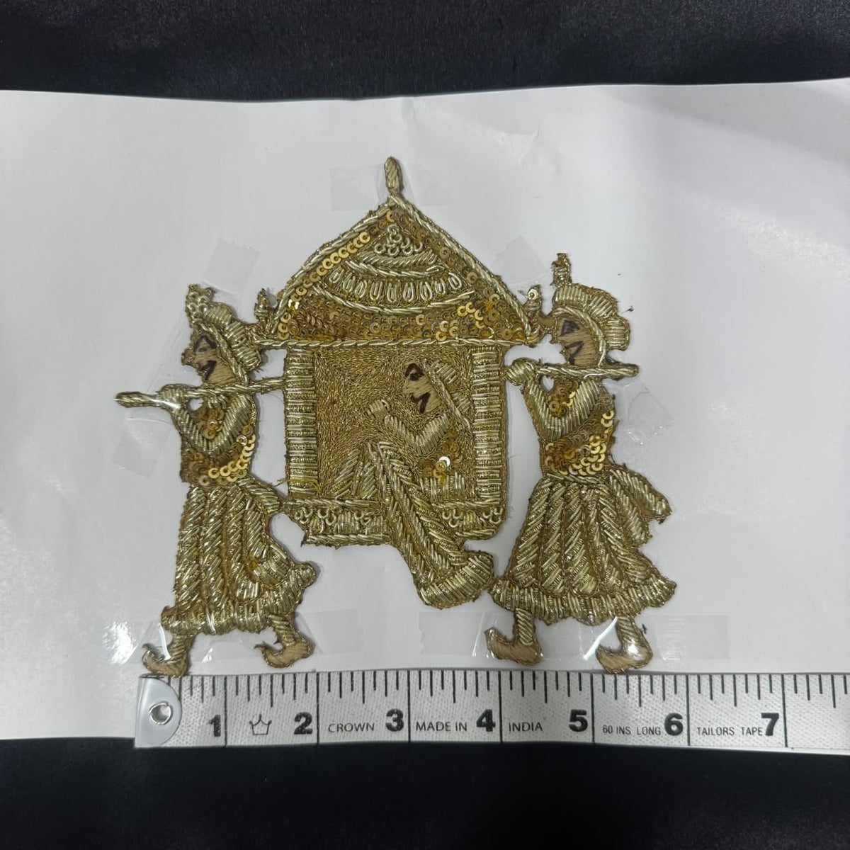 Traditional Indian Doli Zardozi Applique for Ethnic Wear