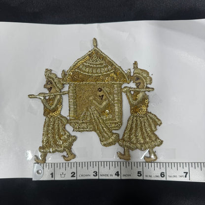 Traditional Indian Doli Zardozi Applique for Ethnic Wear