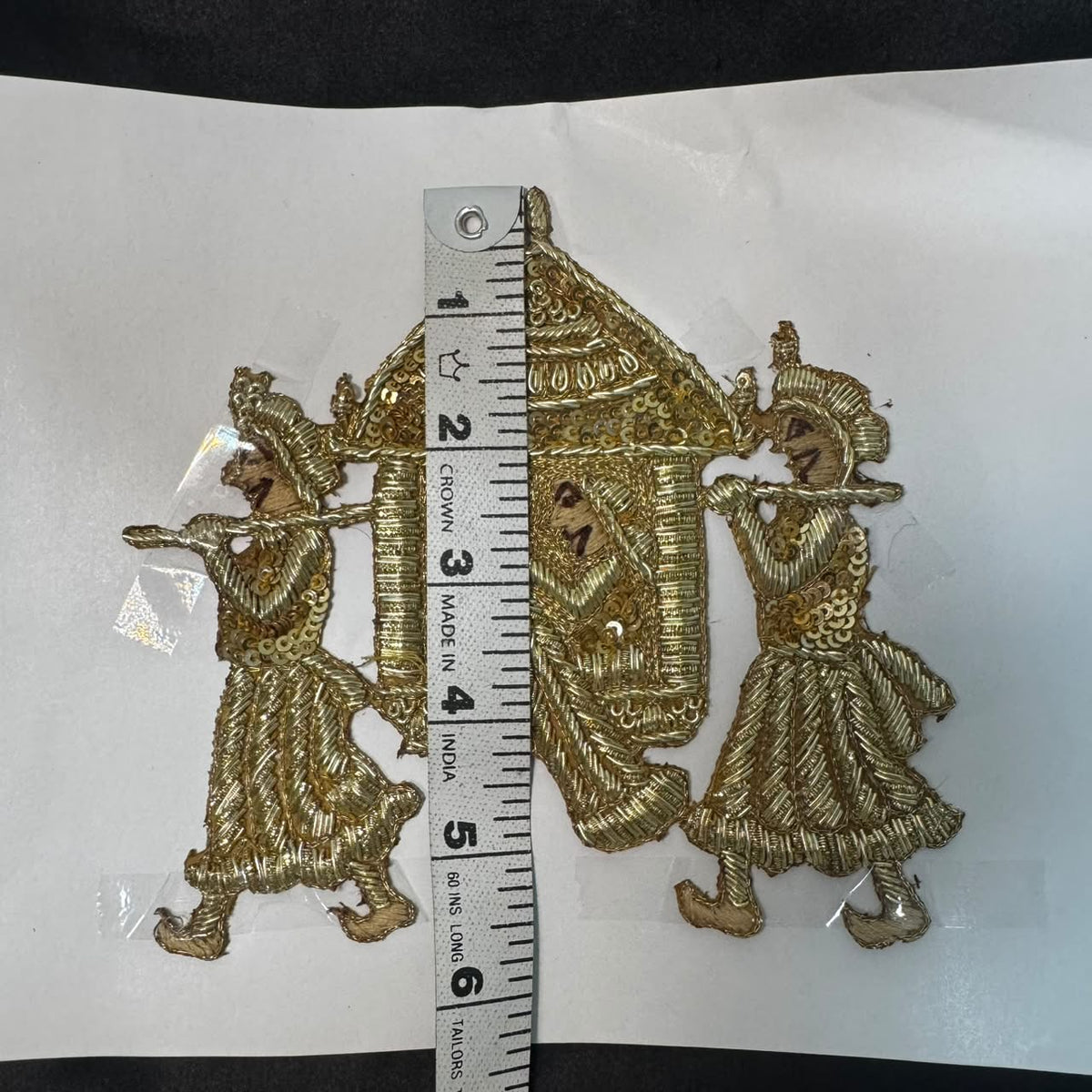 Traditional Indian Doli Zardozi Applique for Ethnic Wear