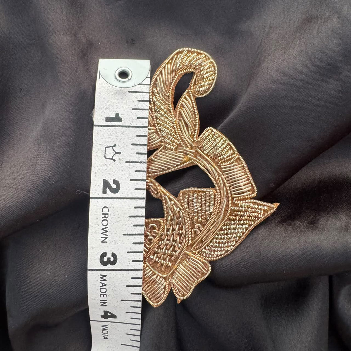 Designer Floral Cord Work Applique Patch