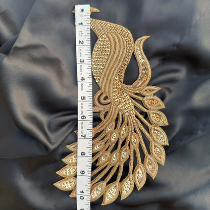 Fancy Peacock Feather Applique for Wedding Patch