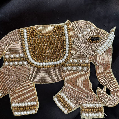 Pair of Royal Elephant Patches for Wedding Wear