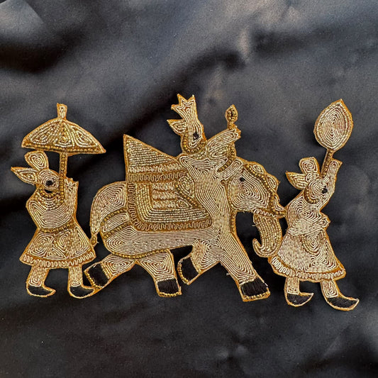 Elephant Doli Patch for Bridal Blouse Outfits
