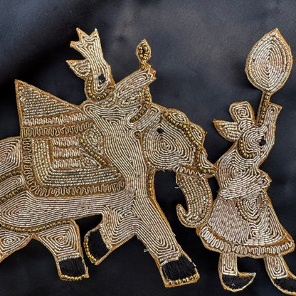 Elephant Doli Patch for Bridal Blouse Outfits