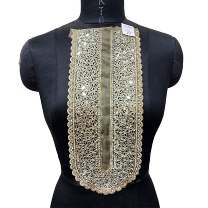 U shaped Mirror work Neckline Patch