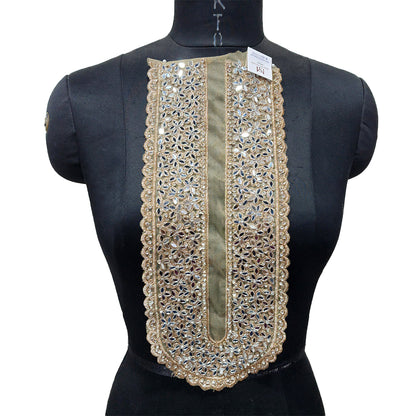 U shaped Mirror work Neckline Patch