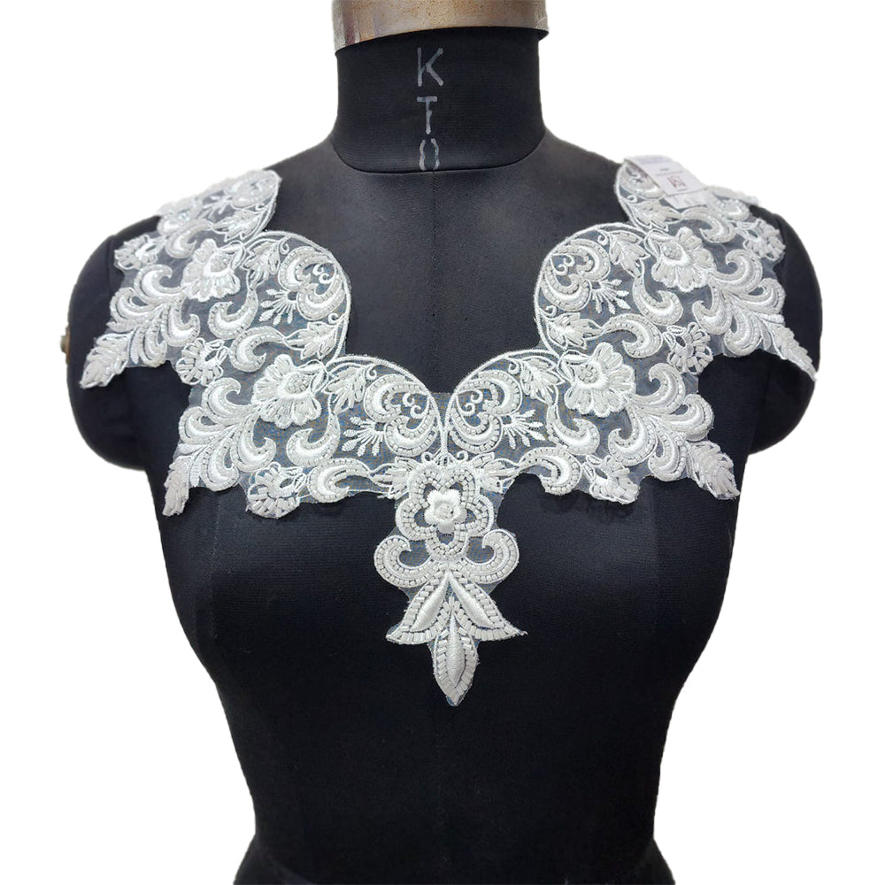 Designer Katdana Beads work Neckline Patch Motif