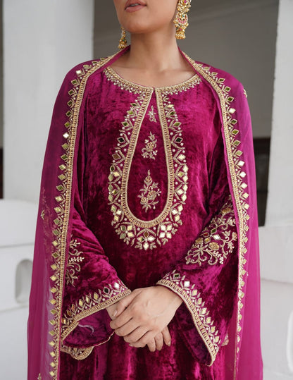 Designer Antique Dabka work Handwork Neckline Patch