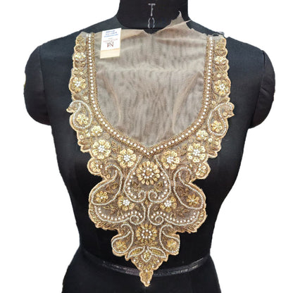 Gorgeous Beads and Katdana work Neckline Applique