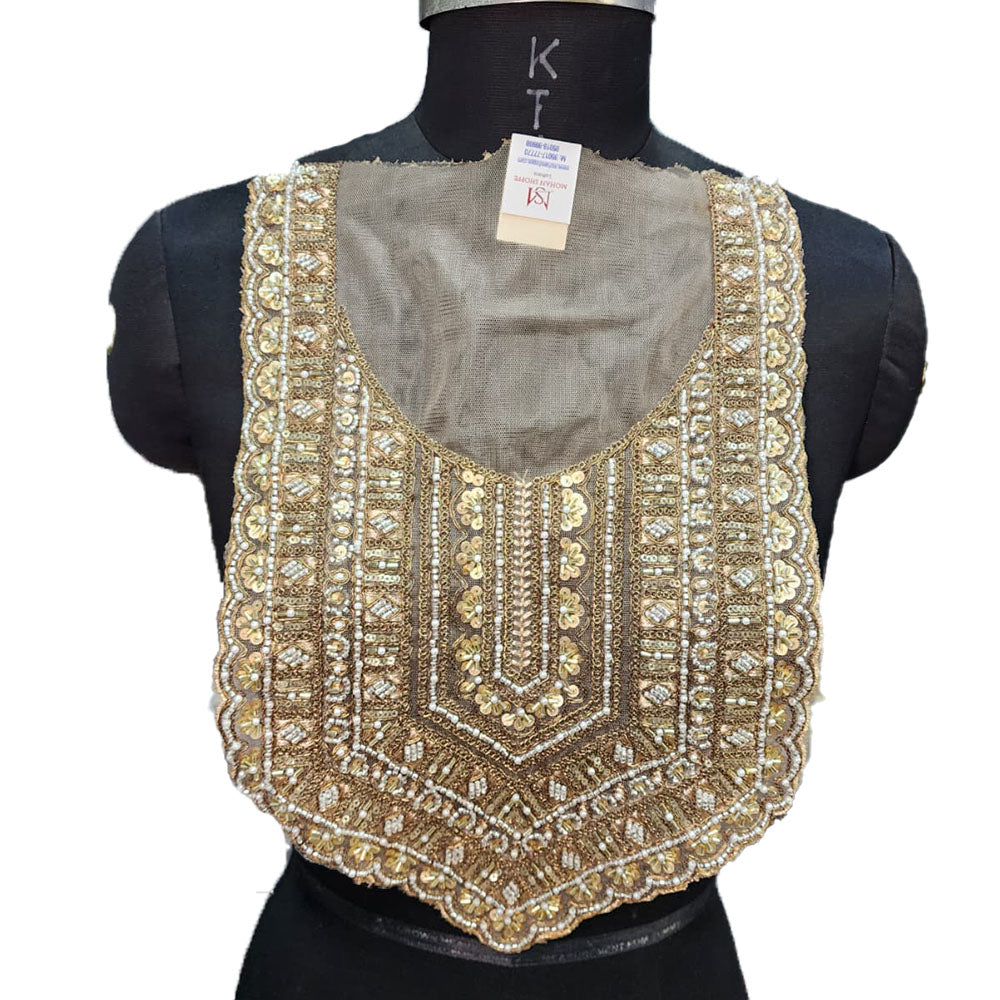 Katdana and Sequins work Neckline Applique
