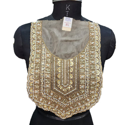 Katdana and Sequins work Neckline Applique