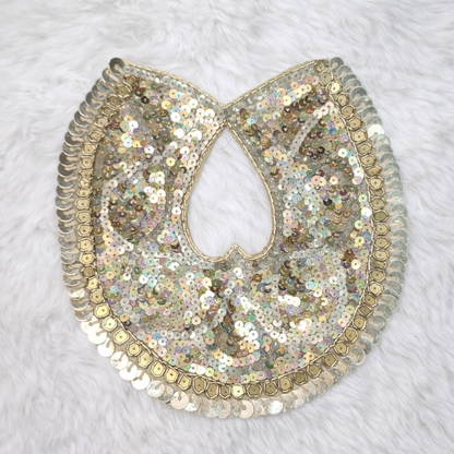 Sequins work Back Neck Patch