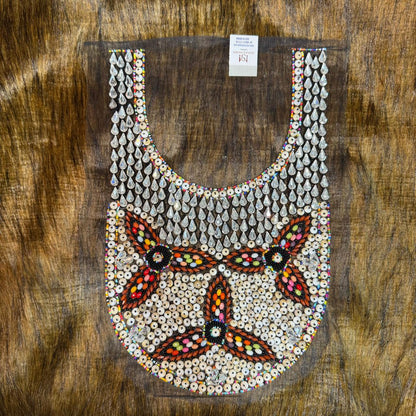 Stones and Beads work Neckline Motifs
