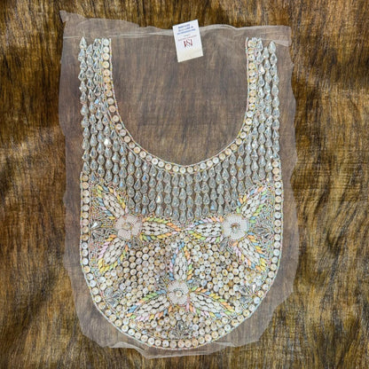 Stones and Beads work Neckline Motifs