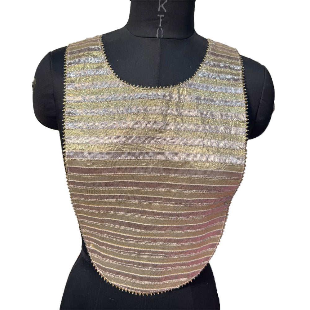 U Shape Gota Patti Neck Patch with sleeves Lace