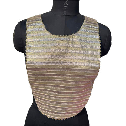 U Shape Gota Patti Neck Patch with sleeves Lace
