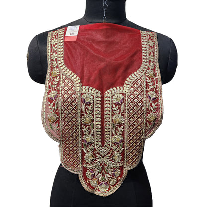 Sequins and Gota work Net Base Neckline Applique
