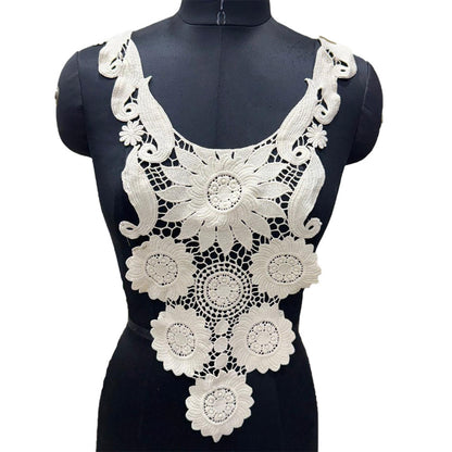 Off White Dyeable Neckline Patch Design-16