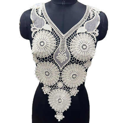 Off White Dyeable Neckline Patch Design-11