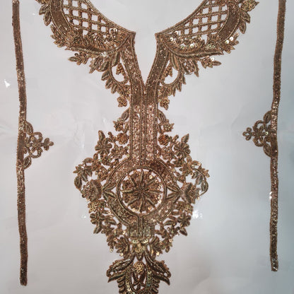 Antique Dabka work Handwork Neckline Patch