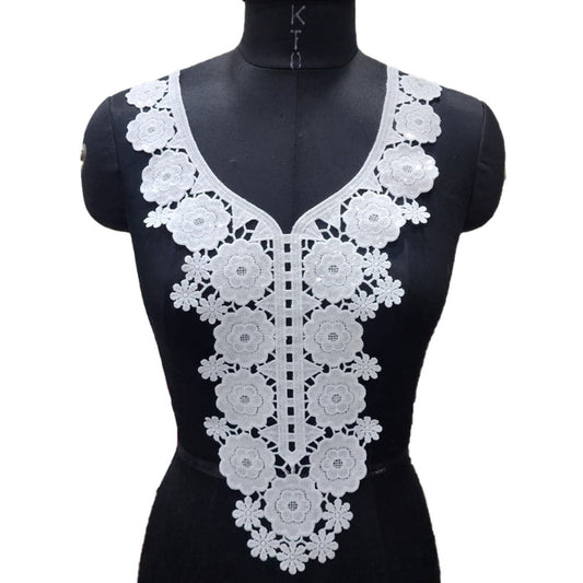 Elegant Floral Neckline Embroidery Patch for Kurtis & Dresses