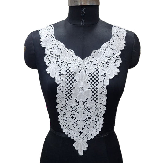 Designer Shiny Sequence Floral Neck Patch