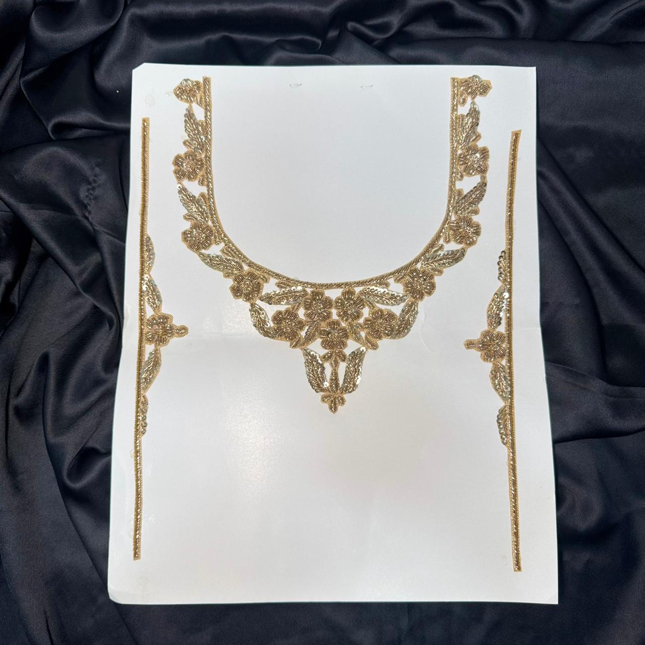 Traditional U Neck Applique Patch with Sleeves