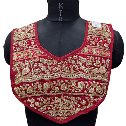 Elegant Floral Handwork Neckline Applique Patch