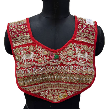 Elegant Floral Handwork Neckline Applique Patch
