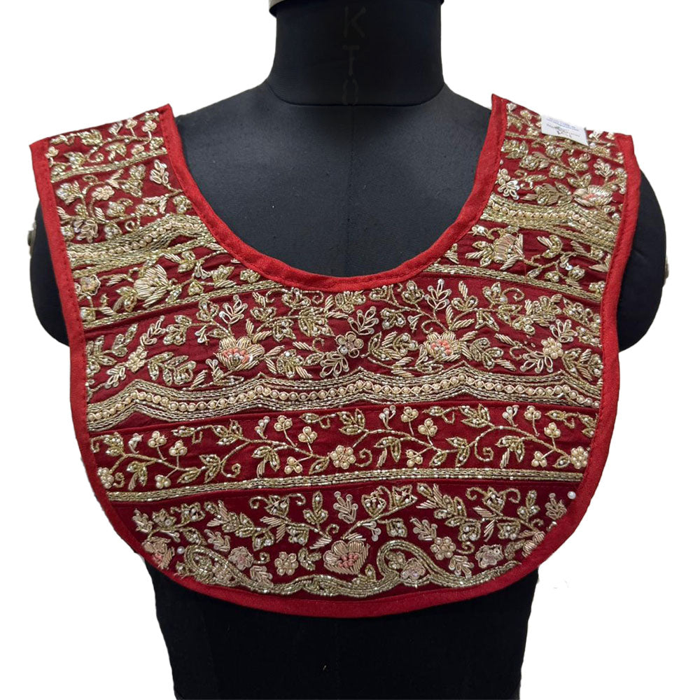 Stylish Floral Handwork Neckline Applique Patch