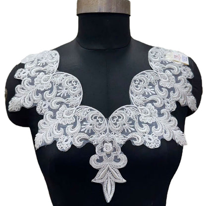Luxury Floral Neck Embroidery Patch for Dresses