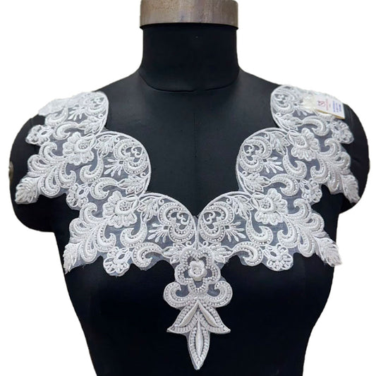 Luxury Floral Neck Embroidery Patch for Dresses