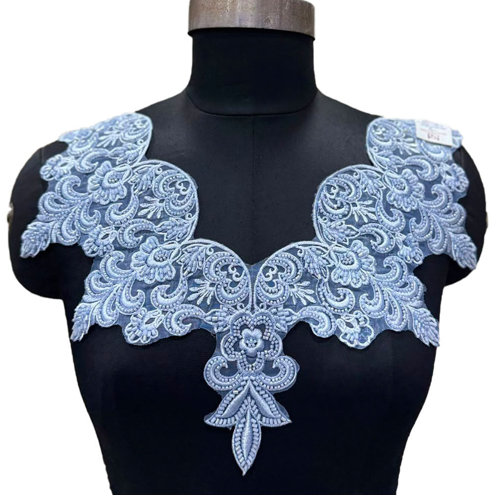 Luxury Floral Neck Embroidery Patch for Dresses