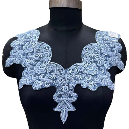 Luxury Floral Neck Embroidery Patch for Dresses