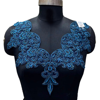 Luxury Floral Neck Embroidery Patch for Dresses