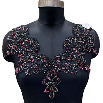 Luxury Floral Neck Embroidery Patch for Dresses