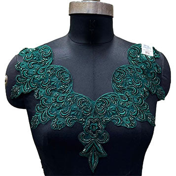 Luxury Floral Neck Embroidery Patch for Dresses