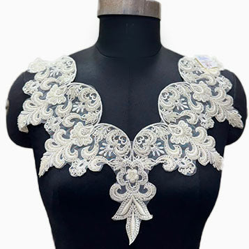 Luxury Floral Neck Embroidery Patch for Dresses