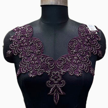 Luxury Floral Neck Embroidery Patch for Dresses