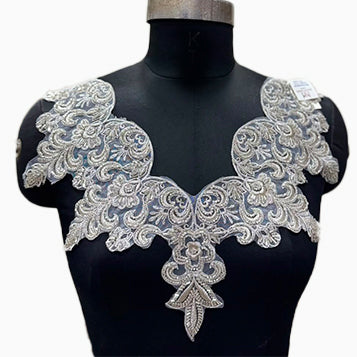 Luxury Floral Neck Embroidery Patch for Dresses