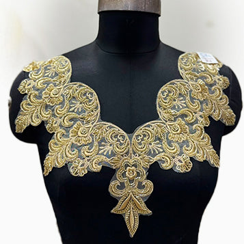 Luxury Floral Neck Embroidery Patch for Dresses